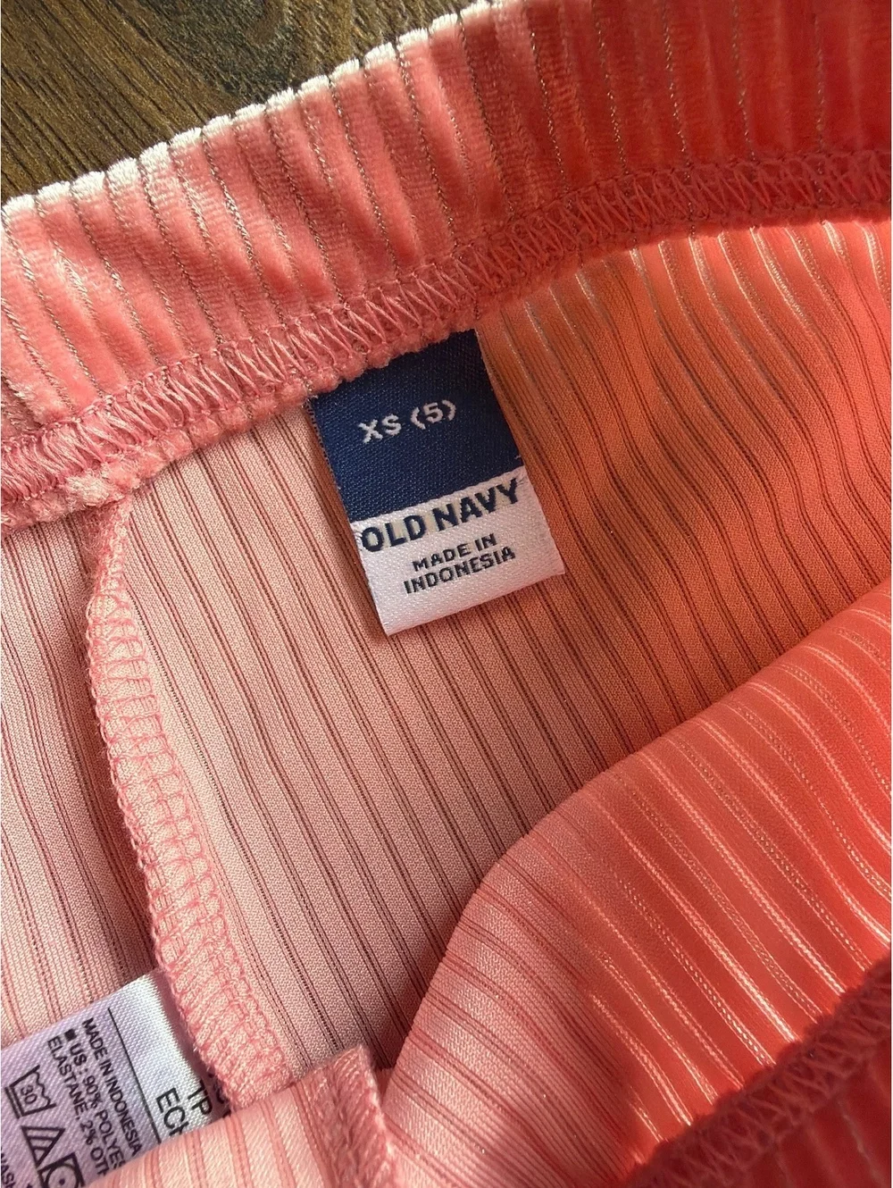 Old Navy Pink Ribbed Velvet Flared Pants XS